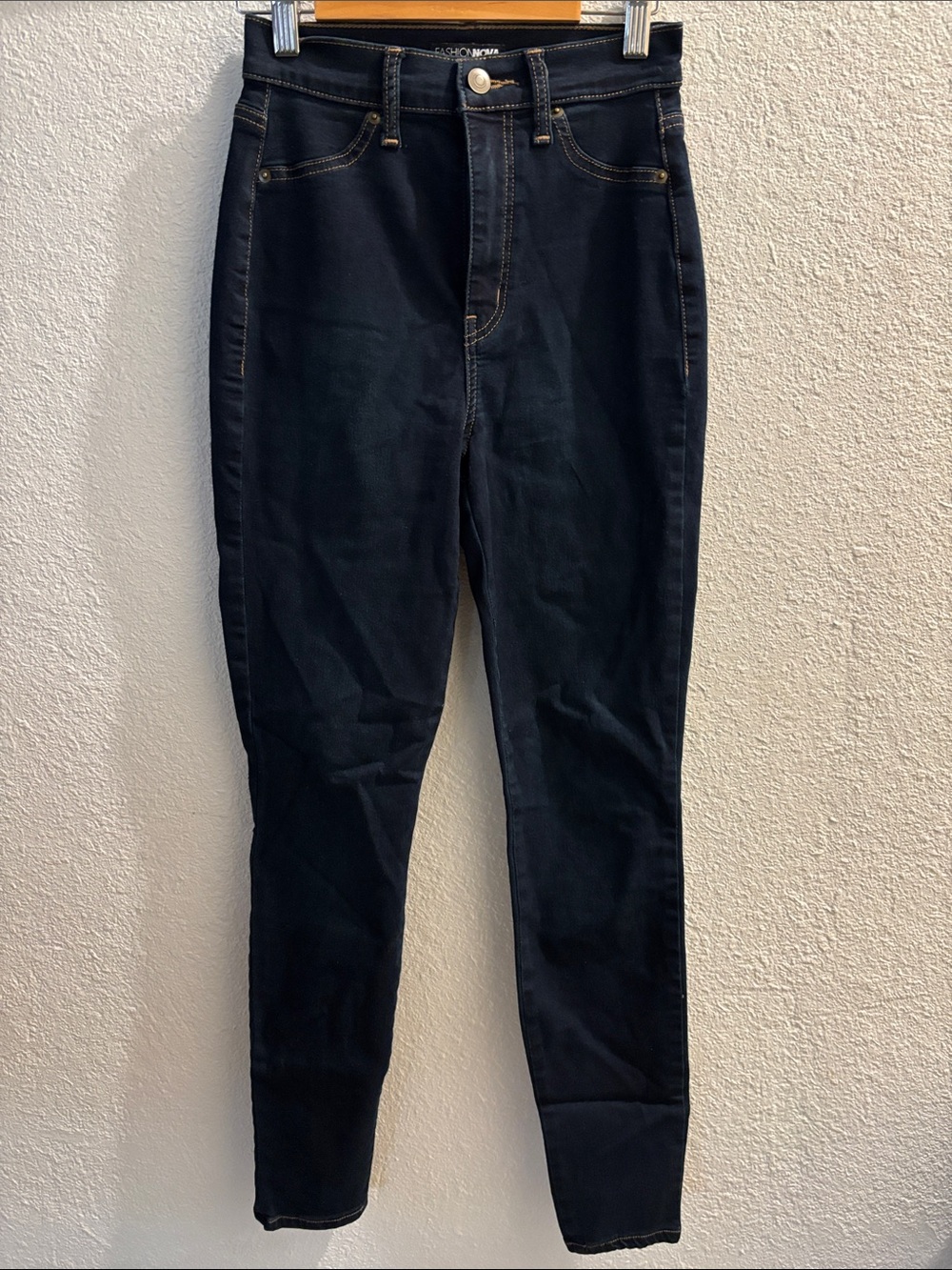 Fashion Nova Dark Blue High Rise Skinny Jeans